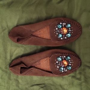 Brown Suede Moccasins